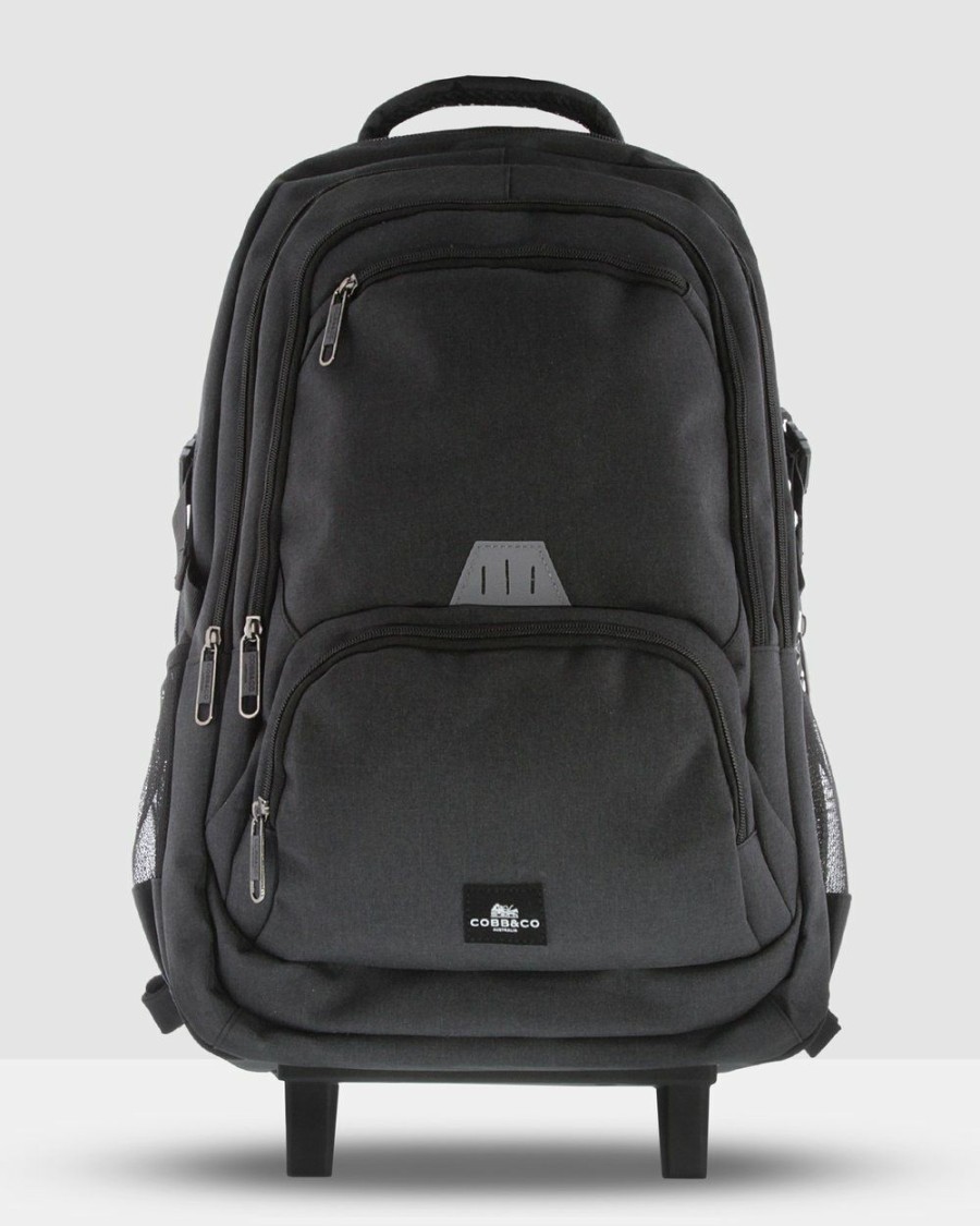 Bags * | Cobb & Co Kane Anti-Theft Trolley Backpack Black