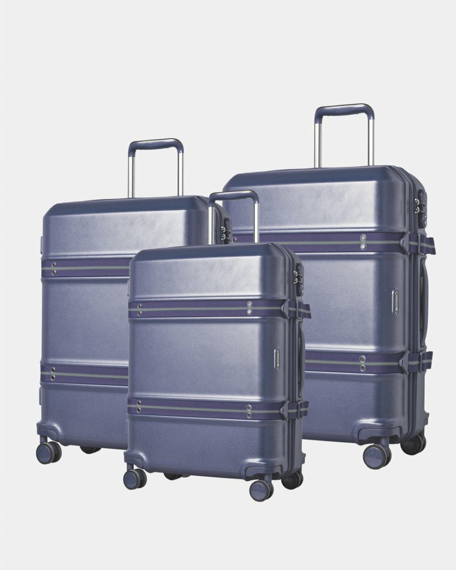 Bags * | Cobb & Co Sydney Polycarbonate Luggage 3 Piece Set Blue