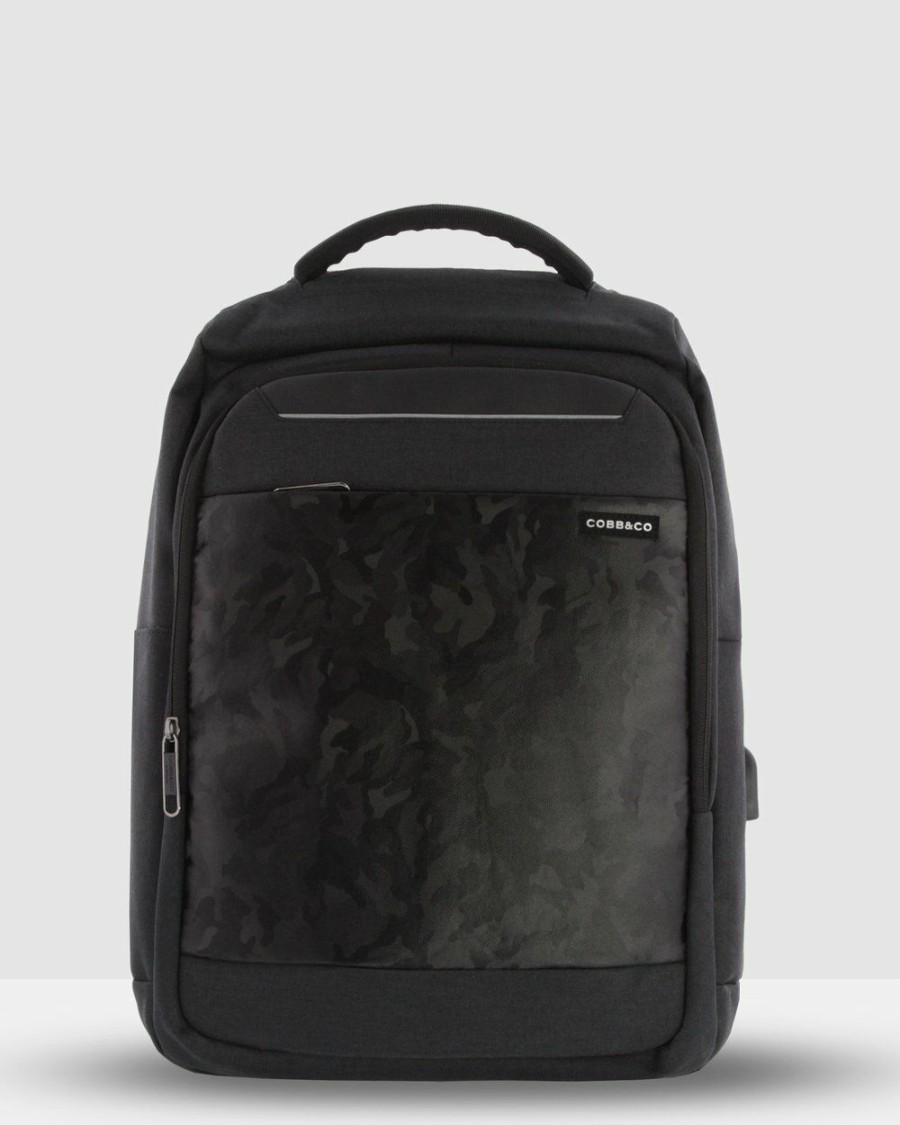 Bags * | Cobb & Co Bowie Anti-Theft Backpack Black