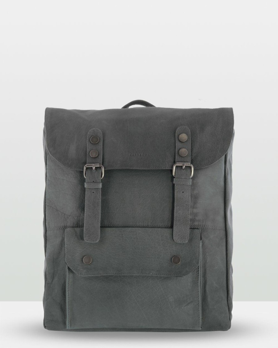 Bags * | Cobb & Co Wentworth Soft Leather Backpack Charcoal