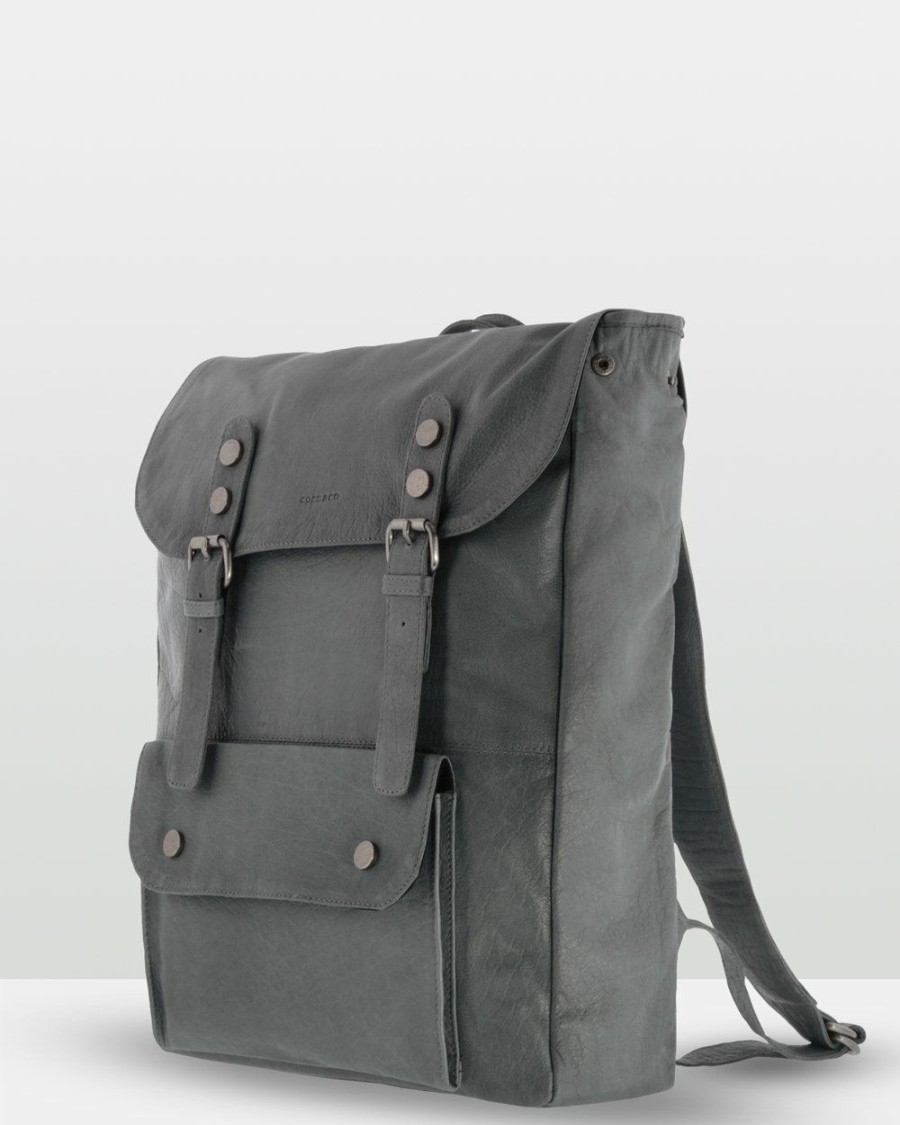 Bags * | Cobb & Co Wentworth Soft Leather Backpack Charcoal