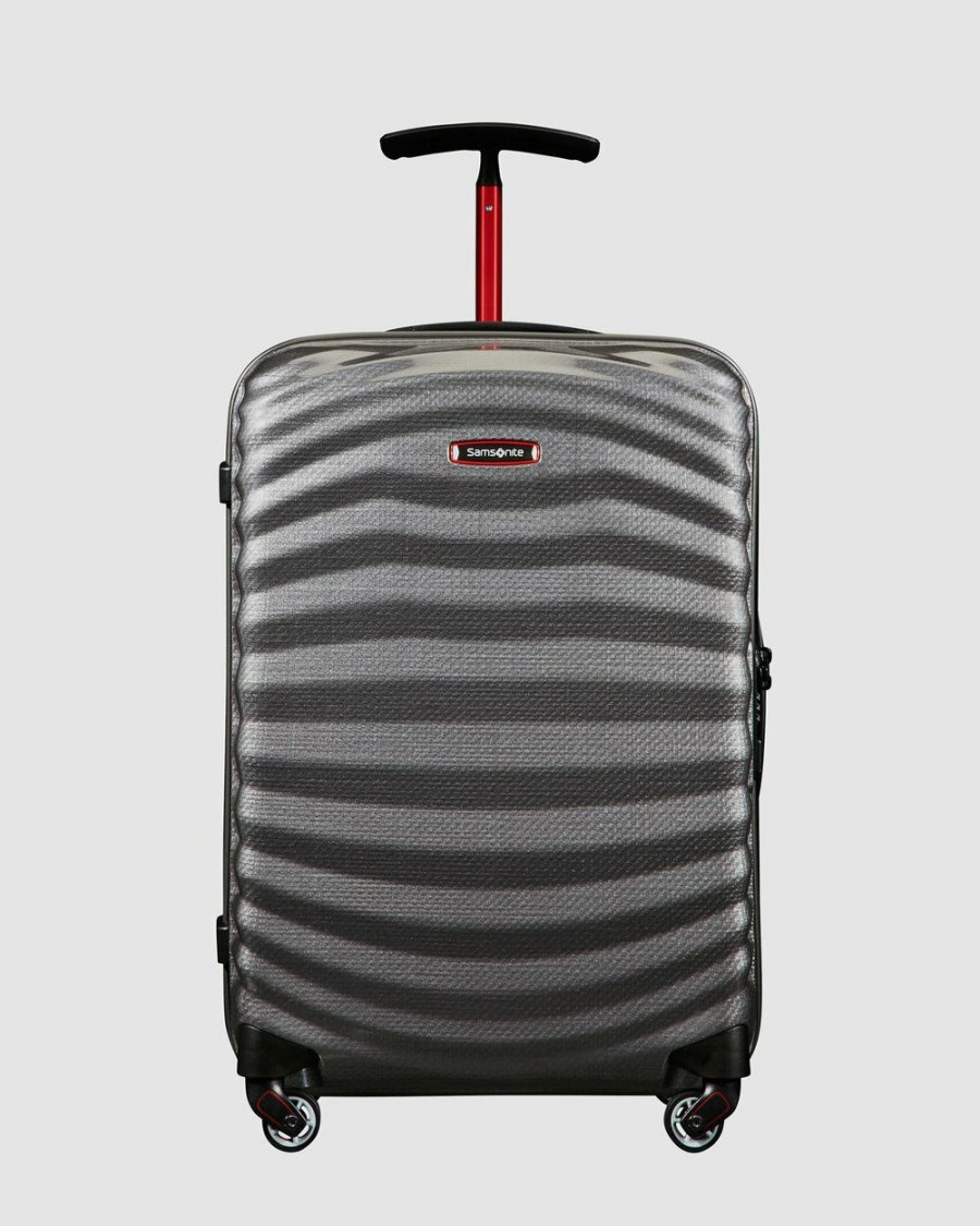 Travel And Luggage * | Samsonite Lite-Shock Sport 55Cm Spinner Case Eclipse Grey & Red