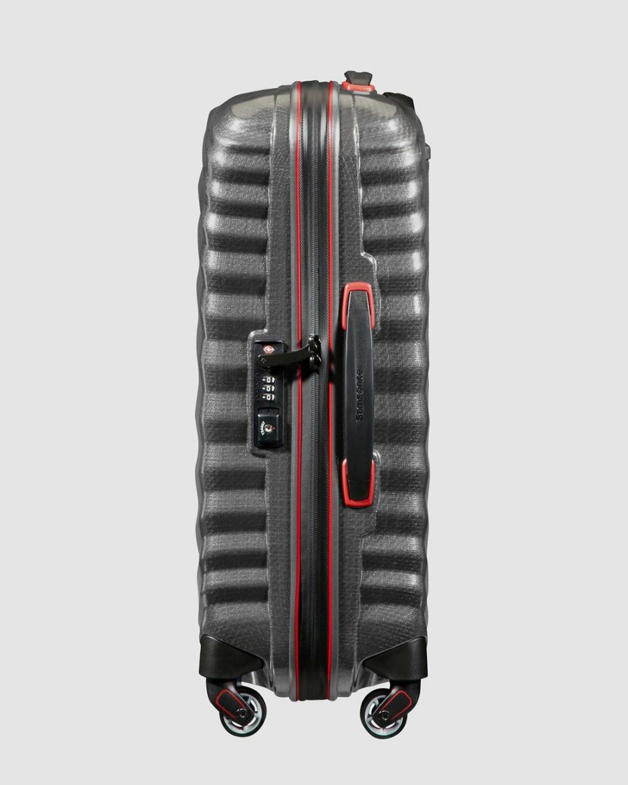 Travel And Luggage * | Samsonite Lite-Shock Sport 55Cm Spinner Case Eclipse Grey & Red