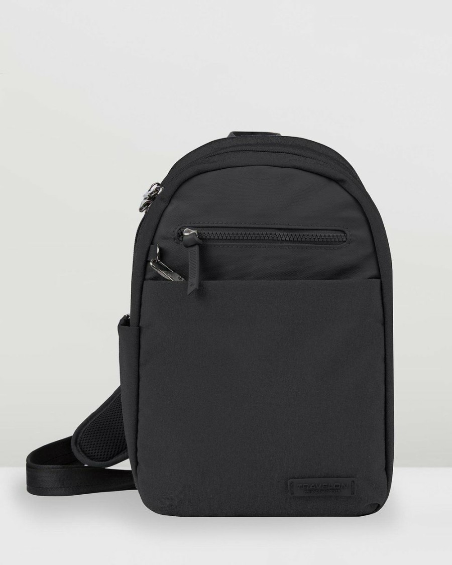 Bags * | Travelon Metro Sling Backpack Black