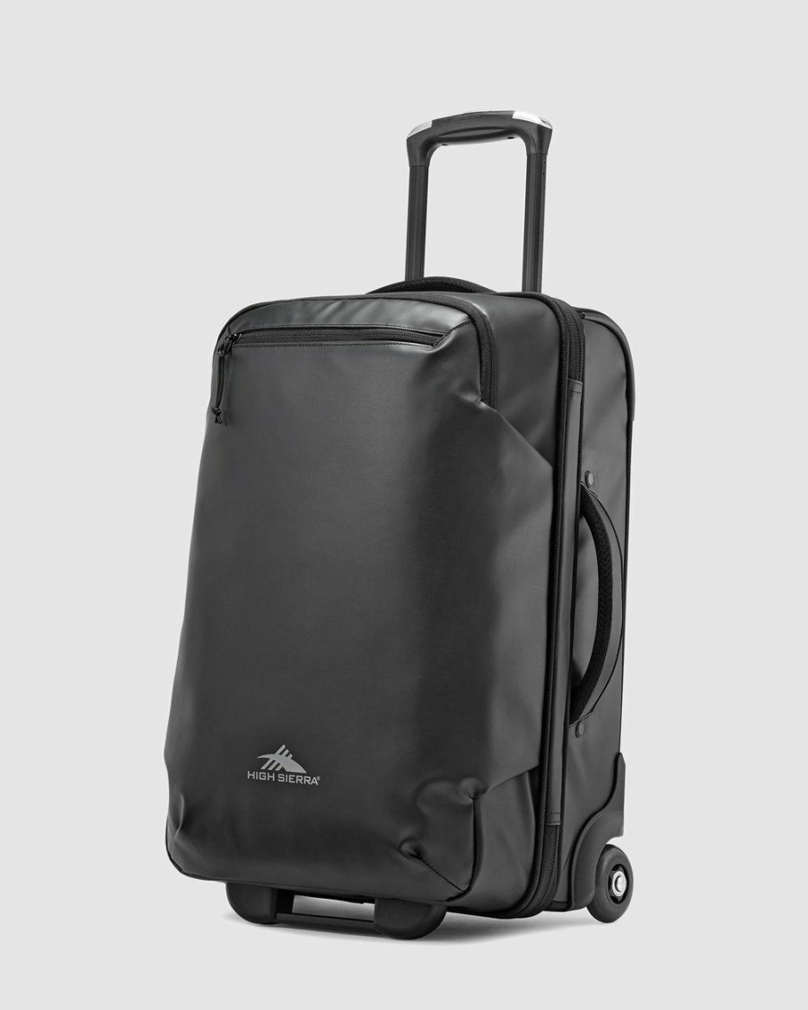 Bags * | High Sierra Rossby 56Cm Carry-On Wheeled Duffle Black