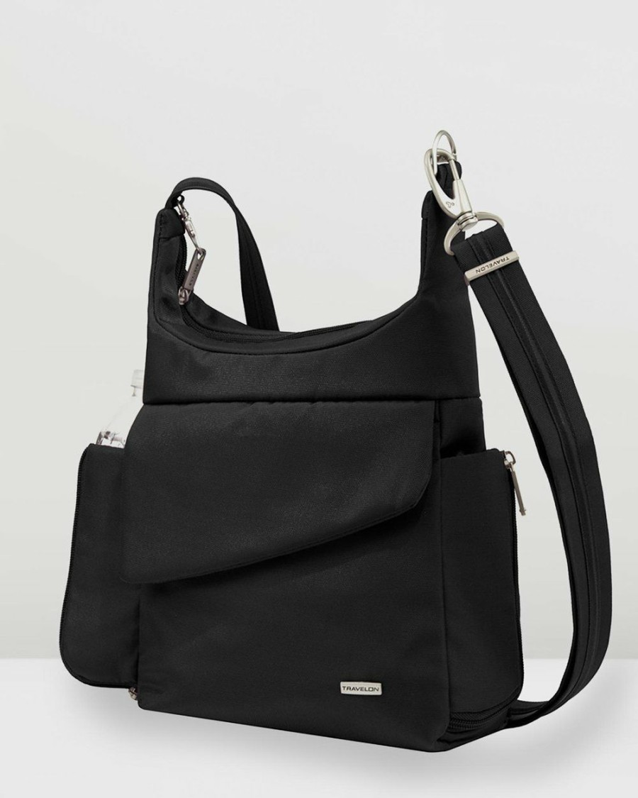 Bags * | Travelon Classic Messenger Bag Black