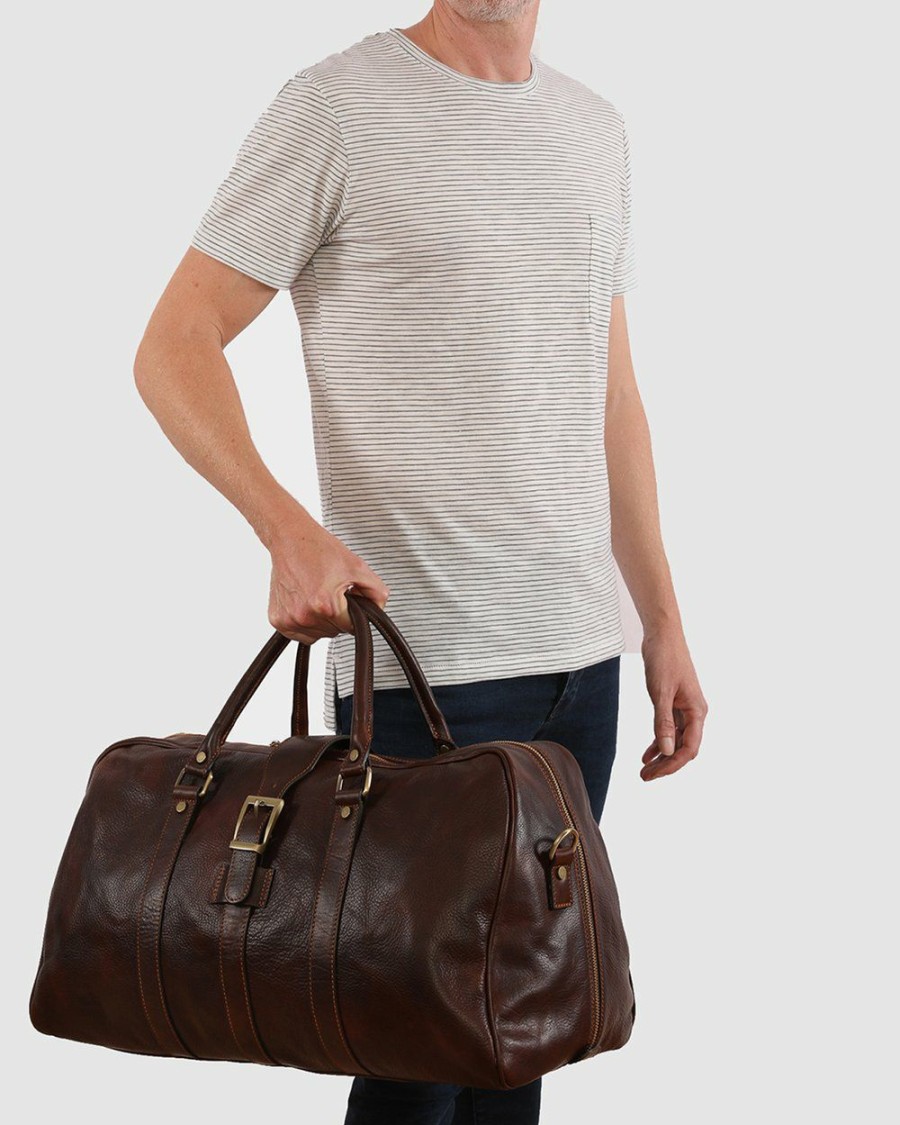 Bags * | Republic Of Florence Amerigo Duffle Bag Chocolate