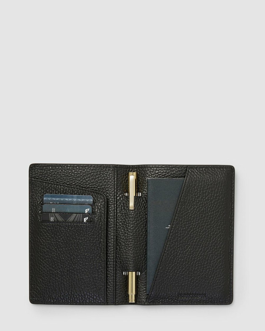 Travel And Luggage * | Kinnon Earle Passport Holder Black