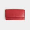 Travel And Luggage * | Globite Leather Travel Clutch With Rfid Desert Claret Red