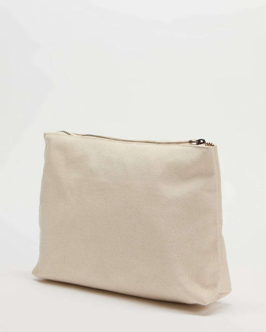 Bags * | Aere Organic Canvas Pouch Set Natural