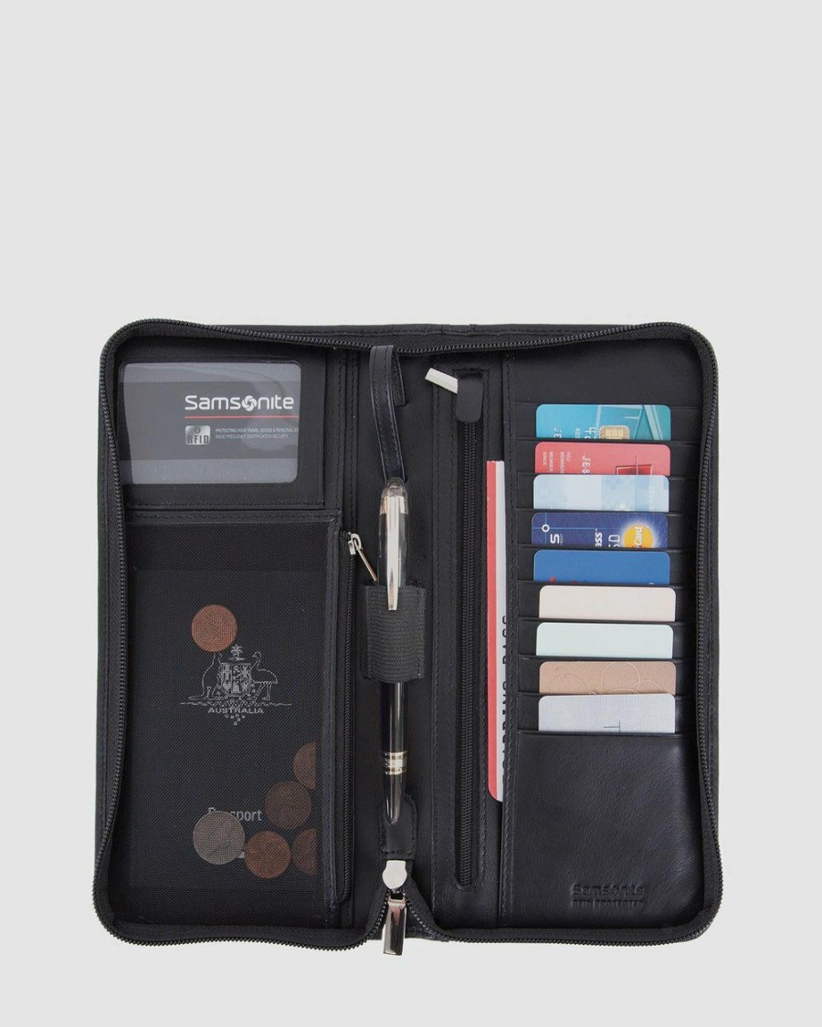 Travel And Luggage * | Samsonite Executive Travel Wallet Black