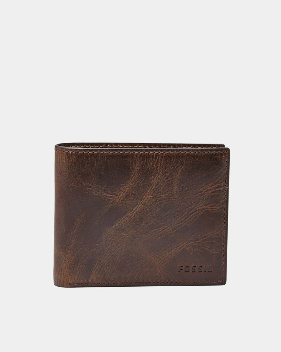 Travel Bags * | Fossil Derrick Brown Rfid Bifold Wallet