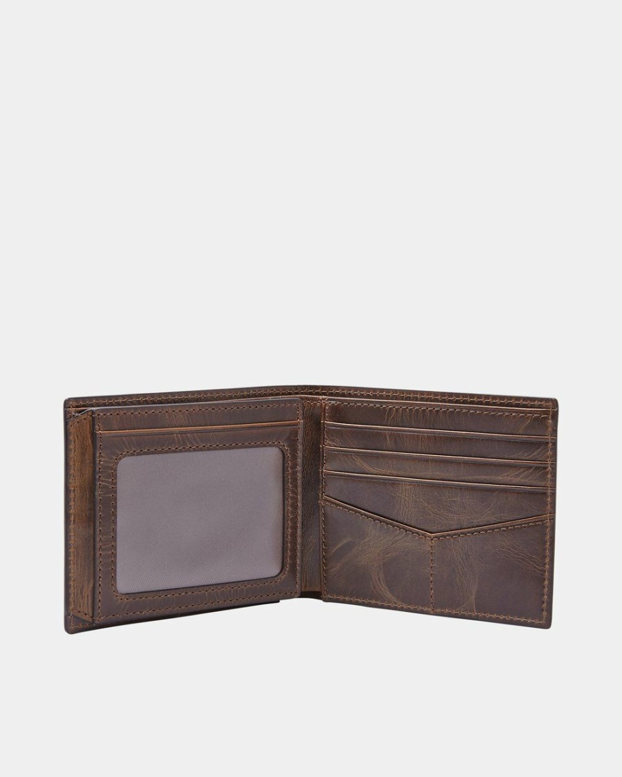 Travel Bags * | Fossil Derrick Brown Rfid Bifold Wallet