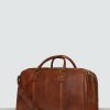 Bags * | Republic Of Florence Magellan Matt Brown Laptop Duffle