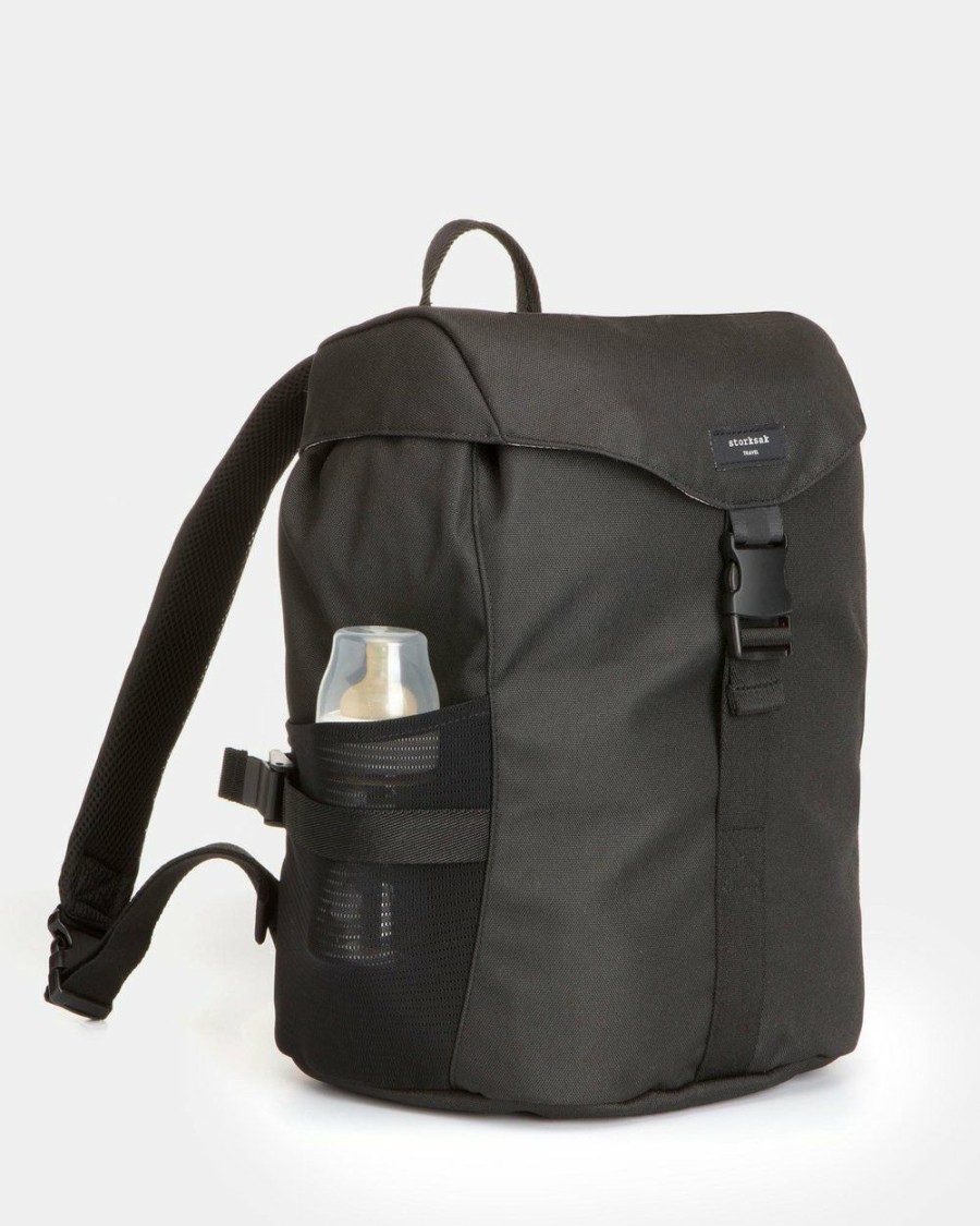 Bags * | Storksak Eco Travel Backpack Nappy Bag Black