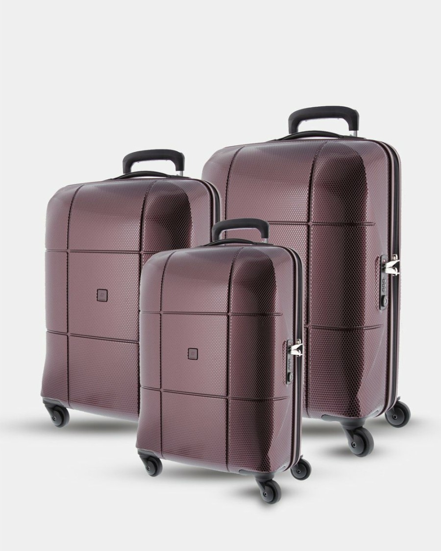 Travel And Luggage * | Echolac Japan Florence Hard Side 3 Piece Set Burgandy